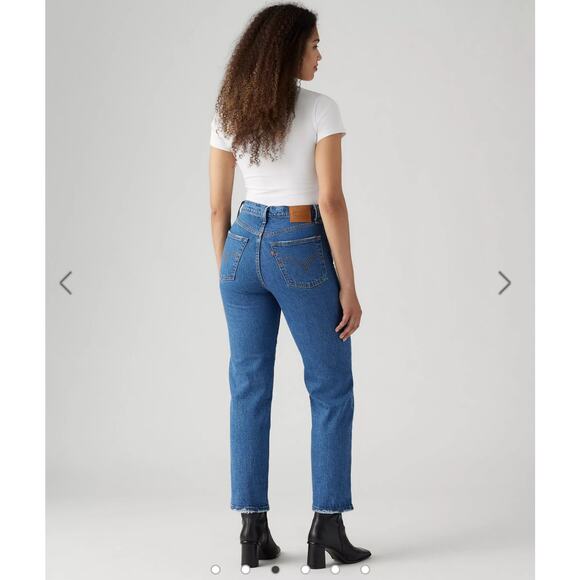 Levi's Premium Ribcage Straight Jeans Ankle Length Womens Size 29 - Picture 5 of 10
